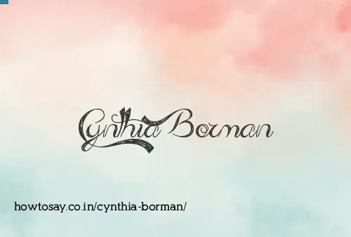 Cynthia Borman