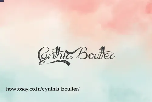 Cynthia Boulter