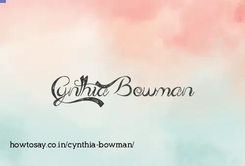 Cynthia Bowman