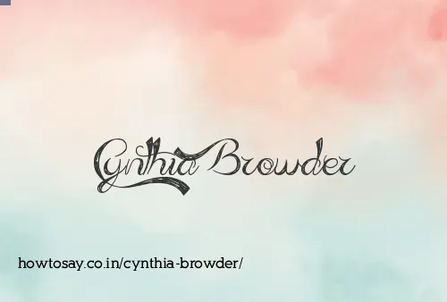Cynthia Browder