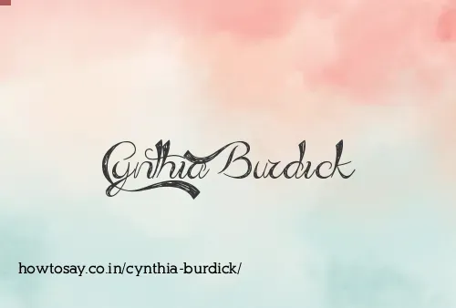 Cynthia Burdick