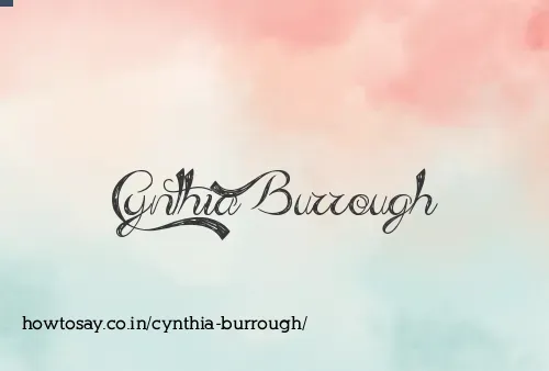 Cynthia Burrough
