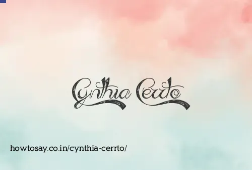 Cynthia Cerrto