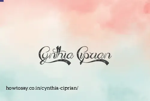 Cynthia Ciprian