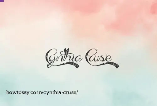Cynthia Cruse