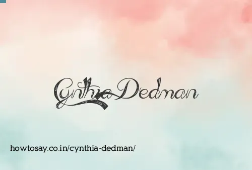 Cynthia Dedman