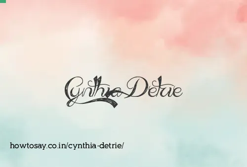 Cynthia Detrie