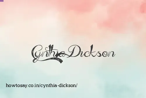 Cynthia Dickson