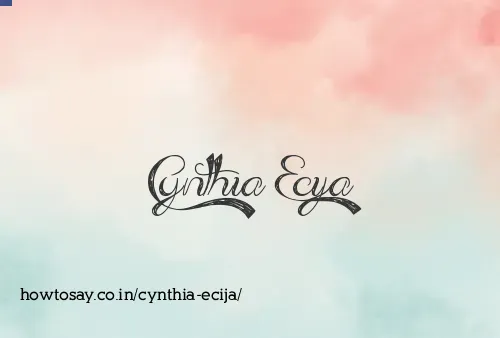 Cynthia Ecija
