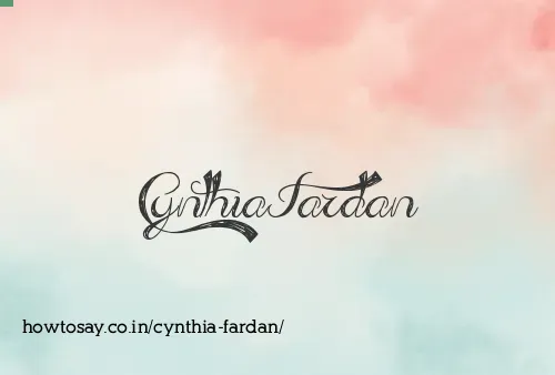 Cynthia Fardan