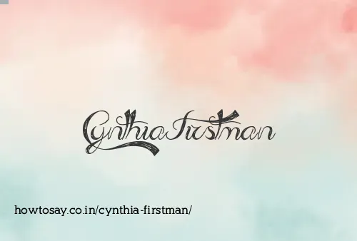 Cynthia Firstman