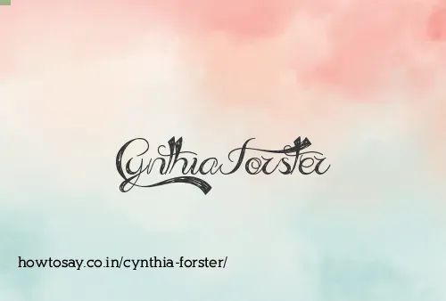 Cynthia Forster