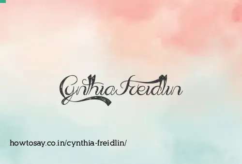 Cynthia Freidlin