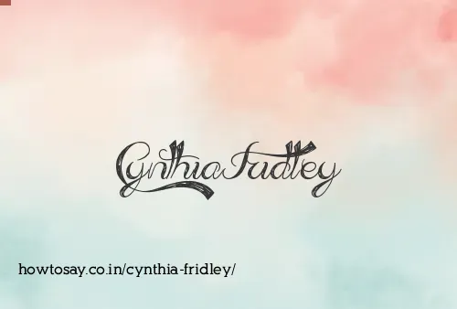 Cynthia Fridley