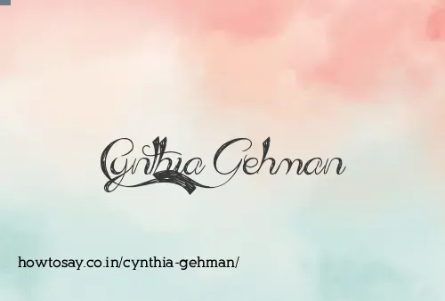 Cynthia Gehman