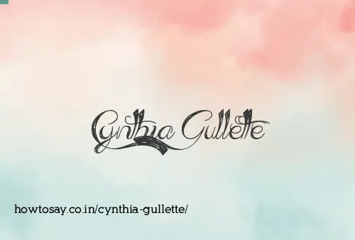 Cynthia Gullette