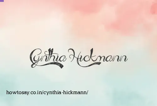 Cynthia Hickmann