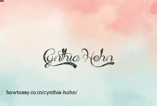 Cynthia Hohn