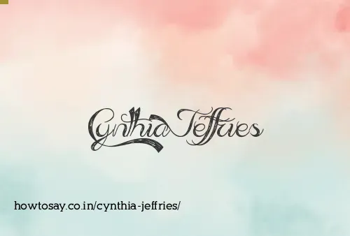 Cynthia Jeffries