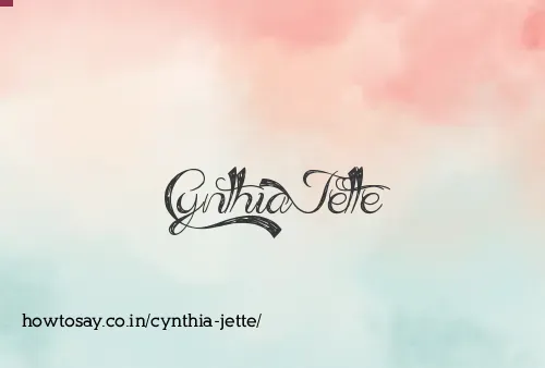 Cynthia Jette