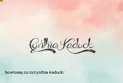 Cynthia Kaduck