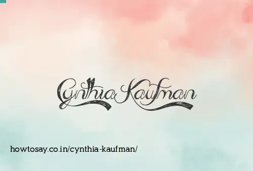 Cynthia Kaufman