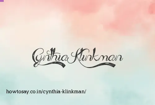Cynthia Klinkman