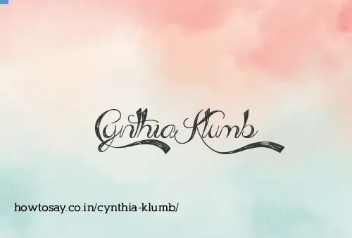 Cynthia Klumb