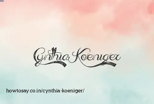 Cynthia Koeniger