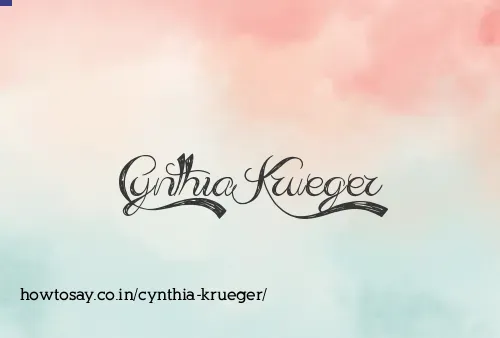 Cynthia Krueger