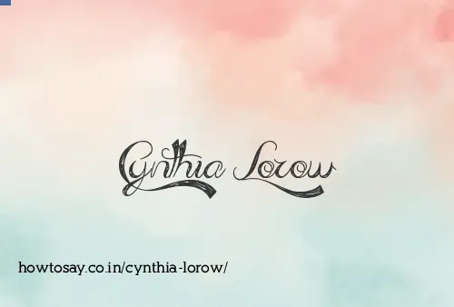 Cynthia Lorow