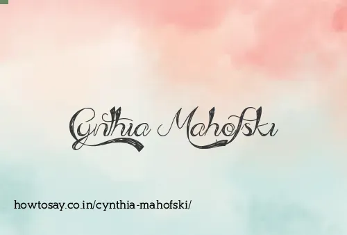 Cynthia Mahofski