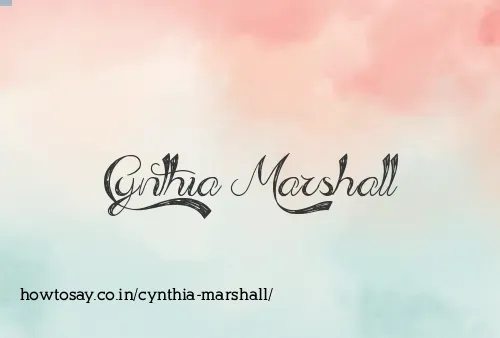 Cynthia Marshall