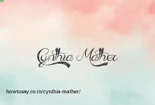 Cynthia Mather