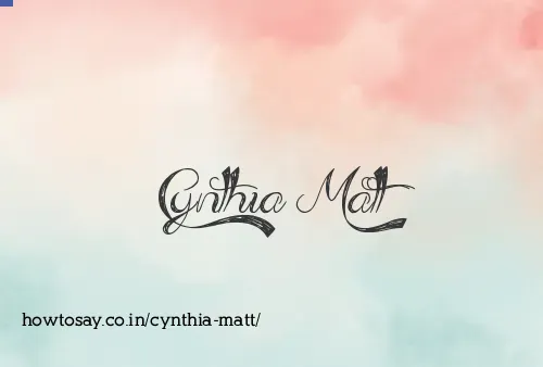Cynthia Matt