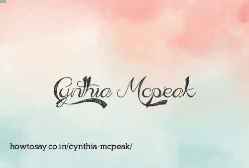 Cynthia Mcpeak