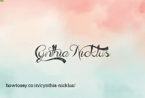 Cynthia Nicklus