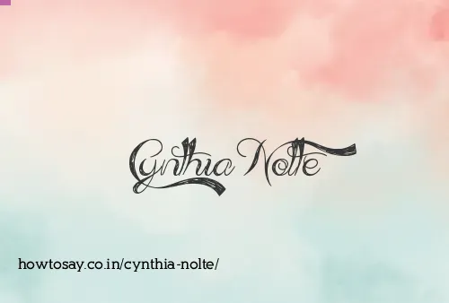 Cynthia Nolte