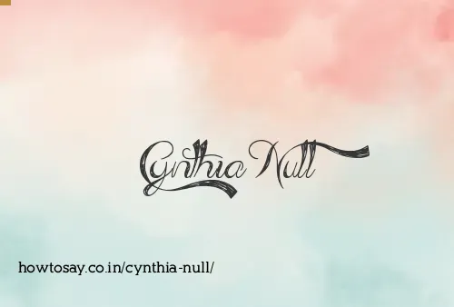 Cynthia Null