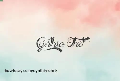 Cynthia Ohrt