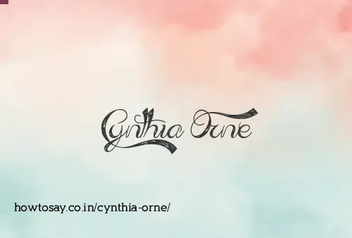 Cynthia Orne