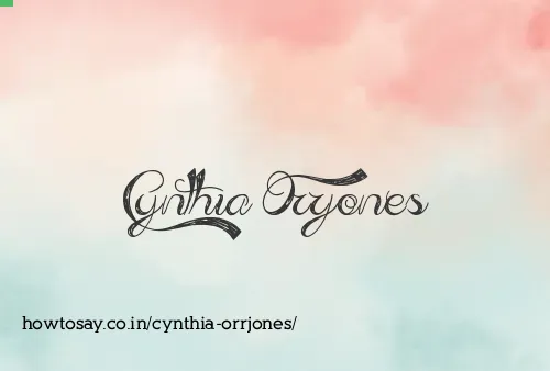 Cynthia Orrjones