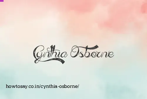 Cynthia Osborne