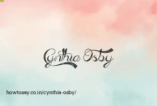 Cynthia Osby