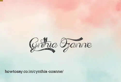 Cynthia Ozanne
