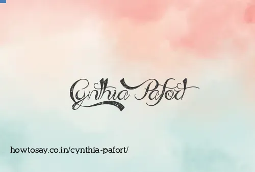 Cynthia Pafort