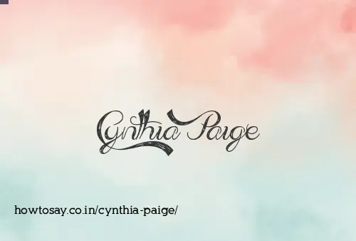 Cynthia Paige