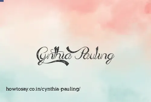 Cynthia Pauling