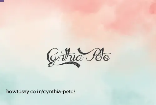 Cynthia Peto