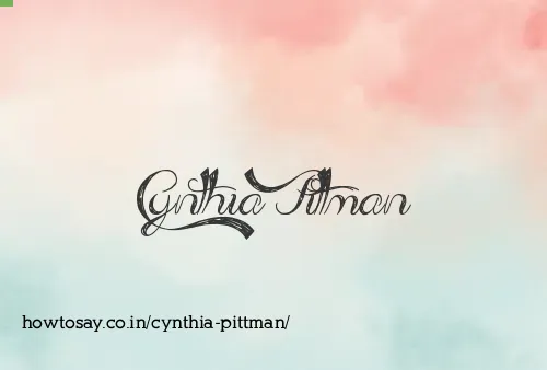 Cynthia Pittman